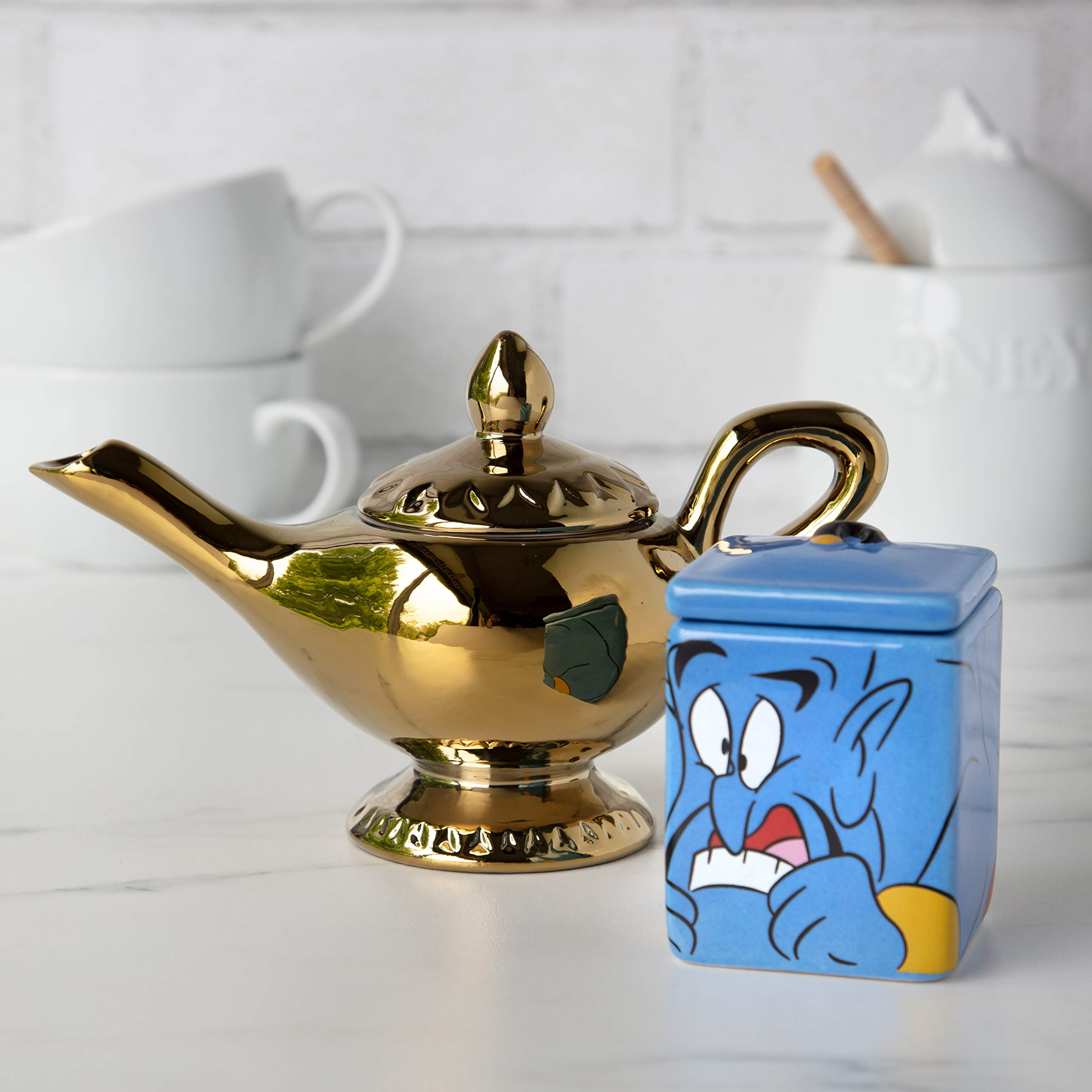 Disney Aladdin Ceramic Sugar and Creamer Set - Genie and Lamp
